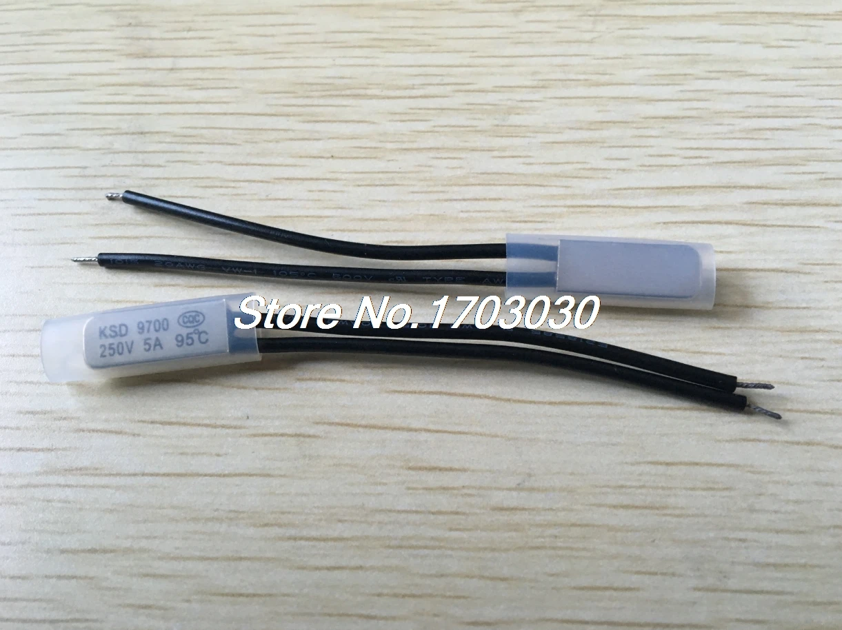 

10 pcs KSD9700 Bimetal Temperature Switch Thermostat 95C NC Normal Close