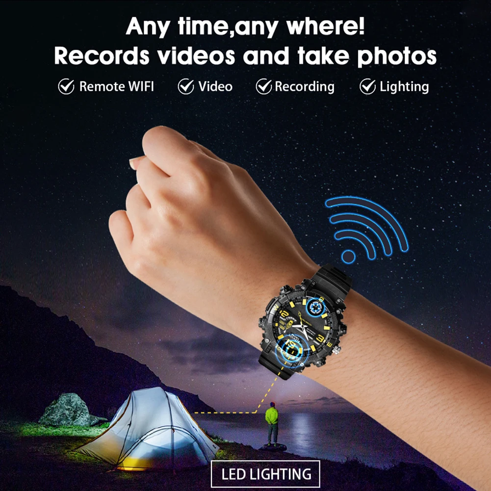 Hot FOX9 Sports Smart Watch 5 Million High-definition Camera WiFi Remote LED Lighting 720PHD High Definition 16G/32G