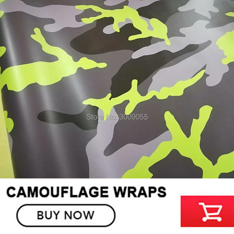 

fluorescence Camo Vinyl Film Camouflage Vinyl Wrapping For Car Sticker Bike Console Computer Laptop Skin Scooter Motorcycle