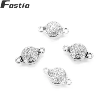 

Fostfo 5pcs/lot Crystal Strong Magnetic Clasps Fit Necklace Bracelet Metal End Clasps Connectors For Diy Jewelry Making Finding