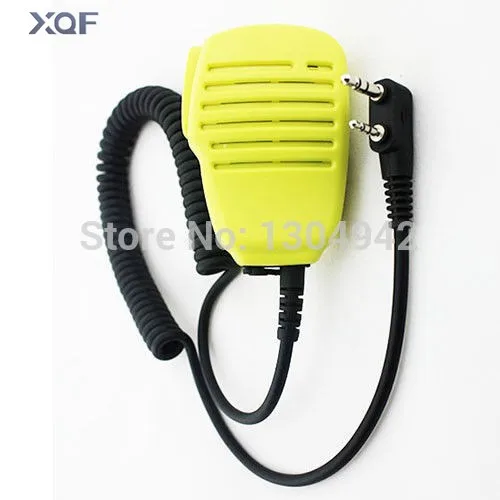 Желтый Динамик микрофон Микрофон для BAOFENG UV-5R 5RA/B/C/D/E UV-3R + рации Kenwood рации с Бесплатная доставка