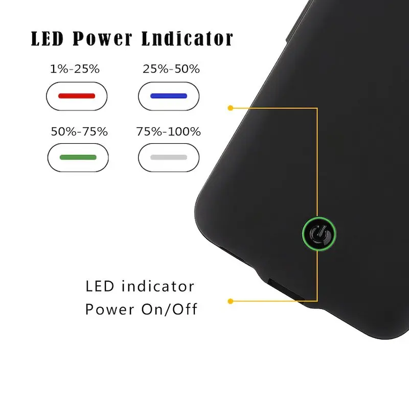 For Samsung Galaxy S9 S8 A8 Plus 7000mAh Power Bank Battery Charger Ultra-thin Portable External Backup Case