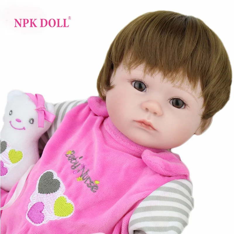 Кукла реборн NPKDOLL 40 см набивное тело в одежду реалистичные детские игрушки Playmate