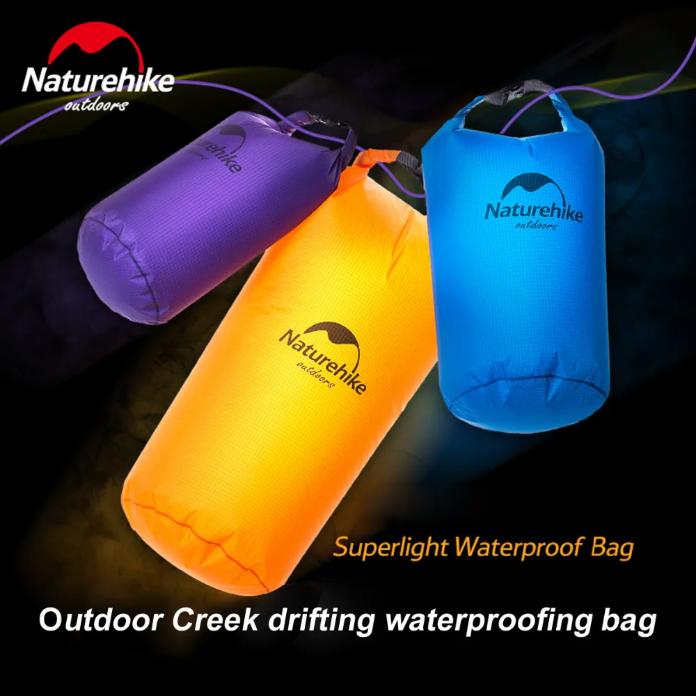 Trekking bolsa paquete del silicón 5L ultraligero impermeable Dry Sack bolsas impermeables para Kbeach natación Camping senderismo