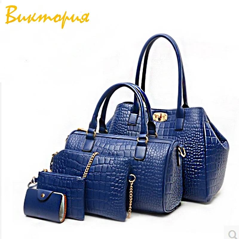 

5 pcs/Set bag Women PU Leather Composite Bag suit Female Shoulder Messenger Bags Purse And Handbags 2019 NEW