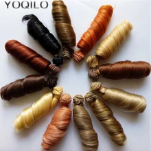 1PCS Retail 15CM Synthetic Doll Curls Natural Colors BJD Wig Hair Curly Hair For Doll DIY