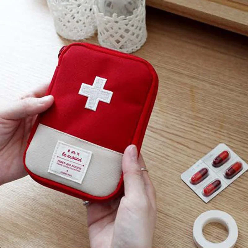 

New portable High-grade travel drug bag outdoors First aid kit storage bag Data line charger Certificates snd passport organizer