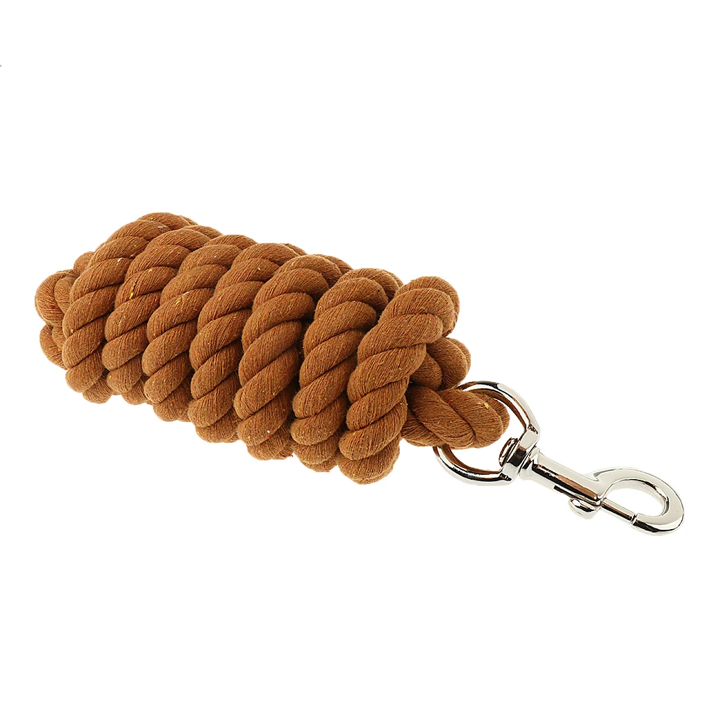 Perfeclan  Premium Horse Lead Ropes Cotton Weave Rein Halters Braided Reins 2.5 m Extra Thick Rope 