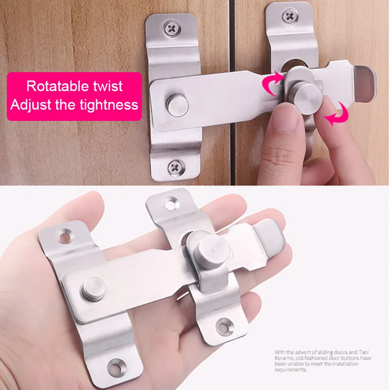 

Thickened Stainless Steel Latch Security Wooden Door Sliding Door Latch QJ888