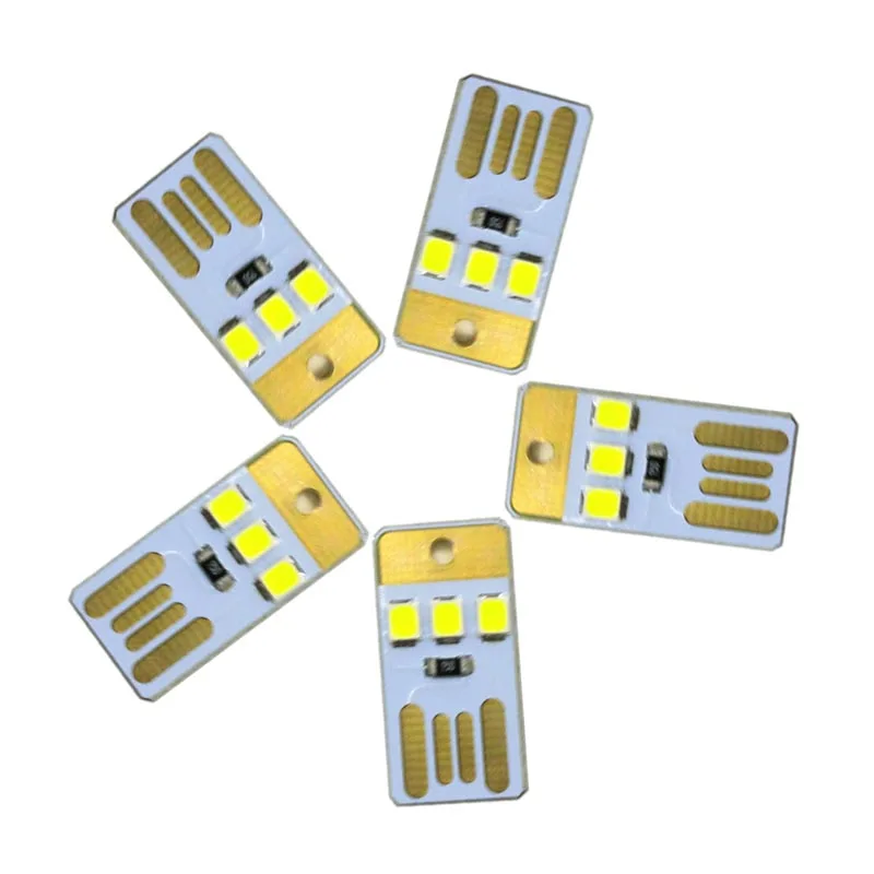 (5 шт./упак.) 1 Вт мини USB фонарь светодиодный ная лампа белый свет 5 в SMD фонарик