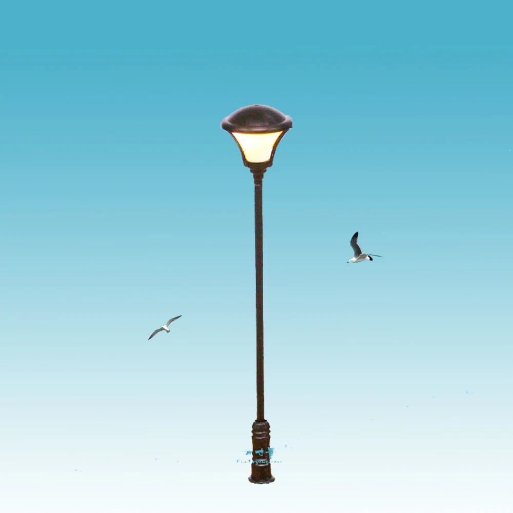 3 PCS HO Scale Model Railway Lamppost LED Park Lanterns Street Lamp Model Making Railroad HO 2