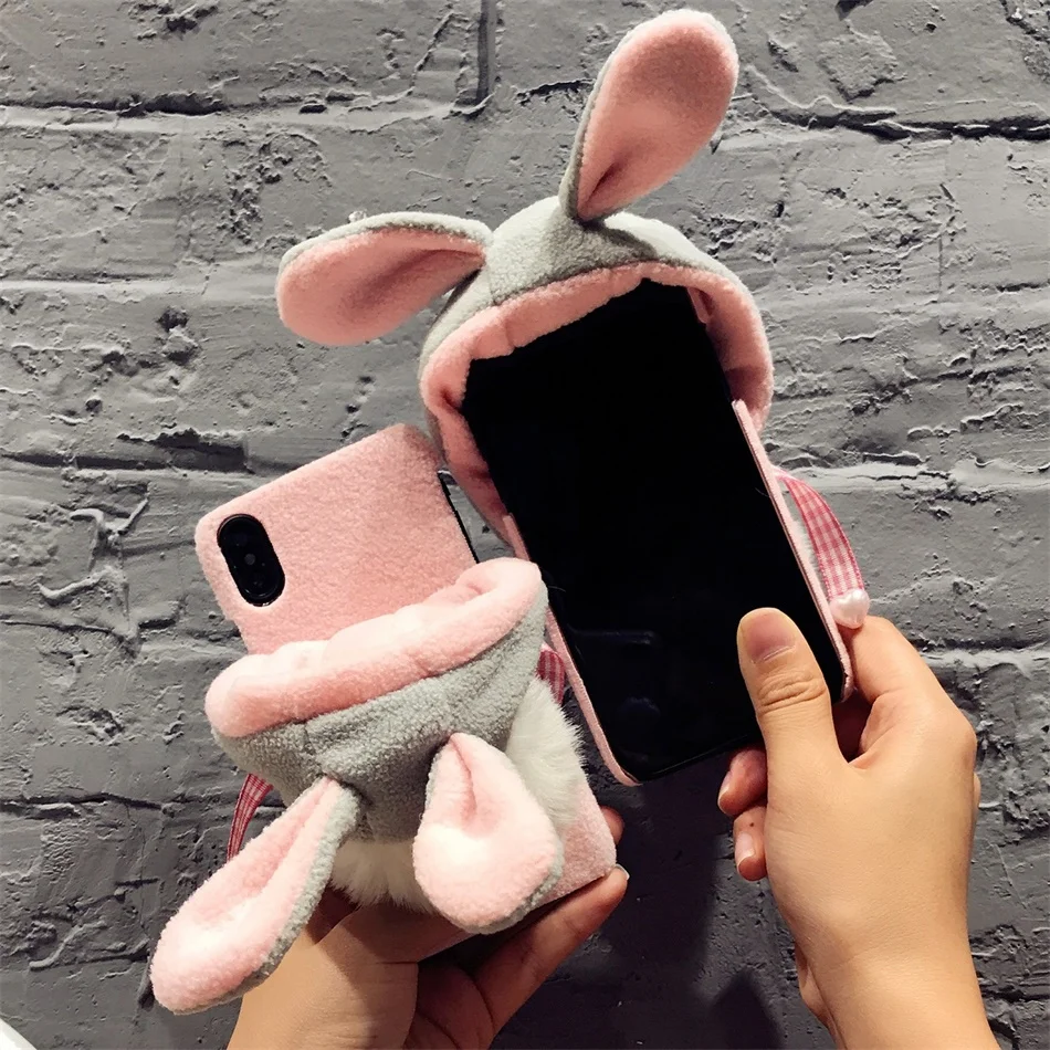 iPhone XS Max XR X Fur Hat Case (3)