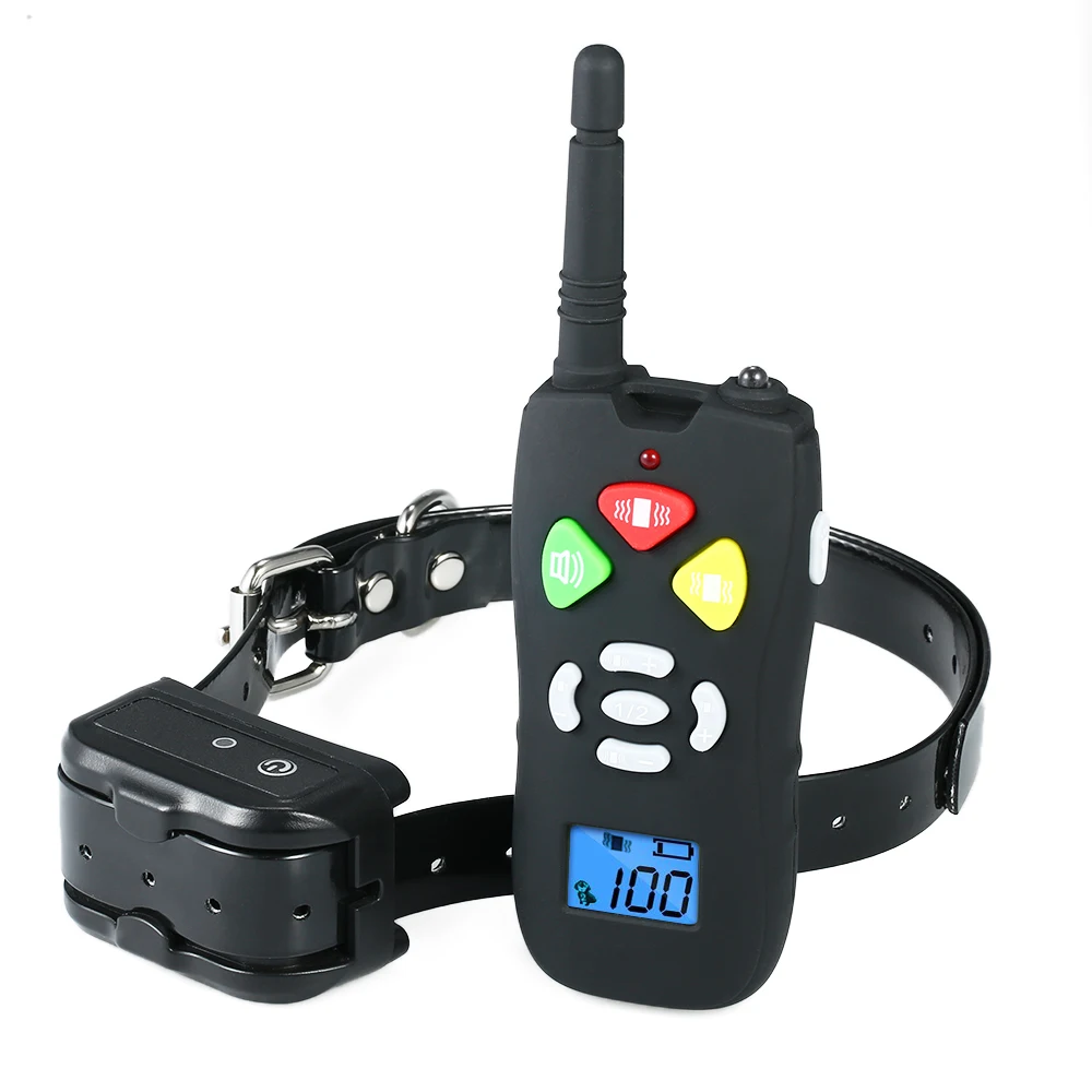 Electric Dog Training Collar Pet Remote Control Rechargeable Anti Bark