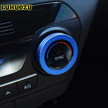 Алюминиевый внутренний кондиционер Konb с крышкой кнопки для Hyundai Tucson 2015 2016 2017 2018