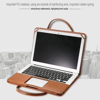 

PU Leather Laptop Briefcase For Macbook Air 11 Air 13 Pro 13 Pro 15'' For Macbook Air 11/12 15.4 New Pro 13 Touch Bar Notebook