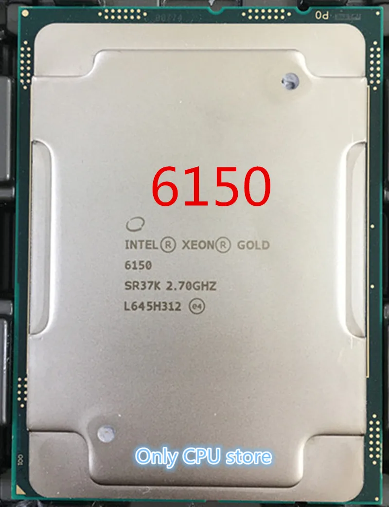 Процессор Intel Xeon Gold 6150 24,75 Мб кэш-памяти, 2,70 ГГц CD8067303328000 SR37K cpu