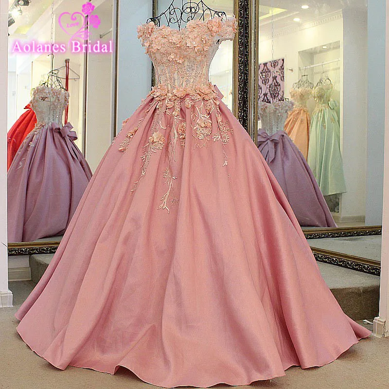 AOLANES Vestido de festa вечернее платье с кружевной аппликацией длинное Атласное Вечернее
