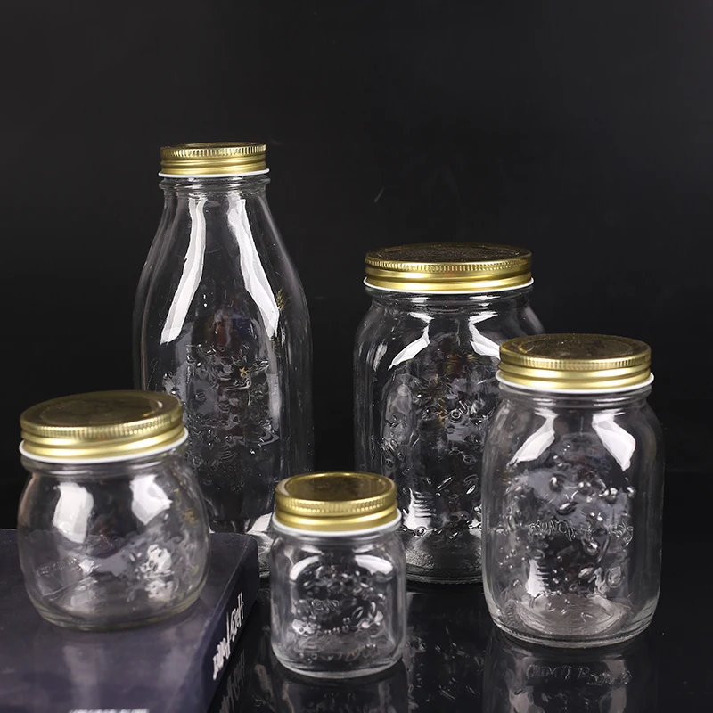 4 15 шт. стеклянные бутылки для варенья 150 1000 мл|pickle bottle|jam bottlehoney packaging bottles |