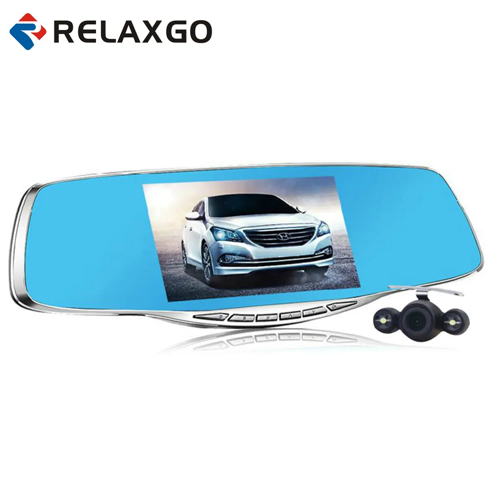 Relaxgo 5 font b Car b font font b DVR b font Rearview Mirror Video Recorder