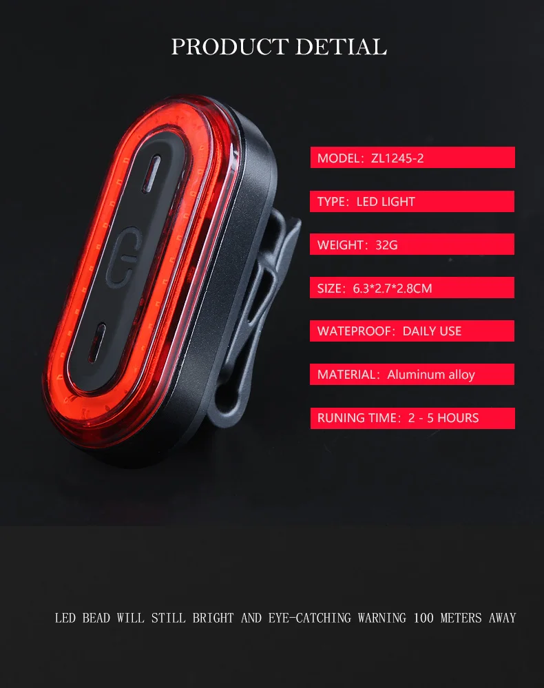 Discount USB Rechargeable Bicycle Rear Light Cycling LED Taillight  Back Lamp for Bicycle sign folding bike accessories  led bike light 2