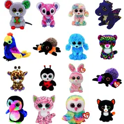 Ty Beanie Boos 6 "15 см кошка рыба Жираф Ленивец Единорог Сова собака плюшевая Божья коровка мягкая большая глаза кукла игрушка для малыша