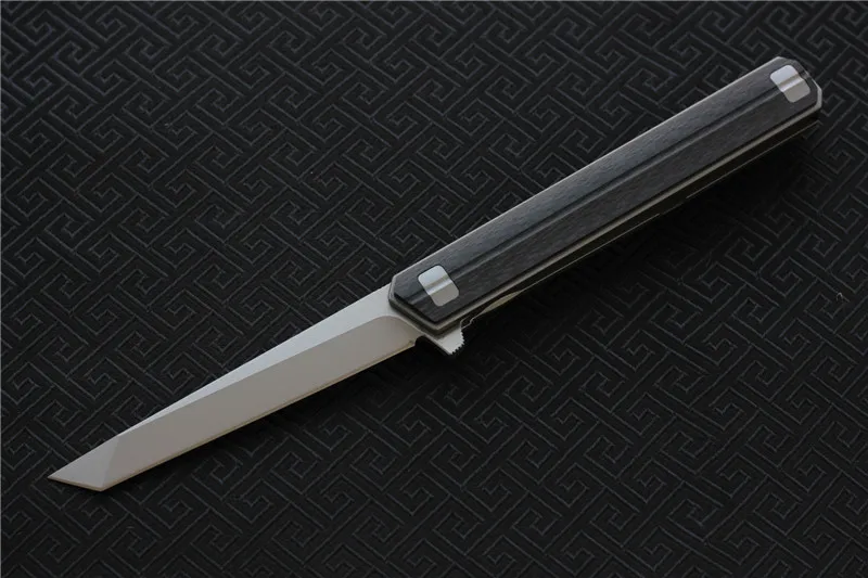 MIKER QSE-13CF Qwaiken XL складной нож, M390 Порошковая сталь, ручка из углеродного волокна, походные ножи для фруктов, инструменты для повседневного использования - Цвет: A