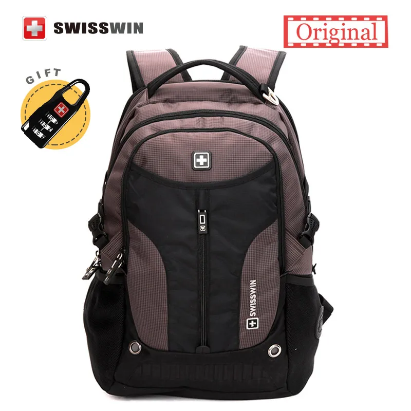 Swiss Backpack Fashion High quality Waterproof 15.6" Laptop Bag Men's Casual Women Business