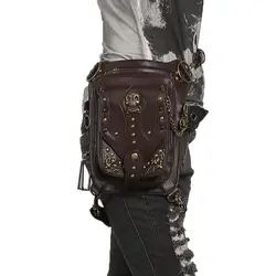 Norbinus модные женские туфли Черепа поясная сумка в стиле панк-рок Женский Сумка стимпанк искусственная кожа Сумка Для мужчин мотоцикл ногу