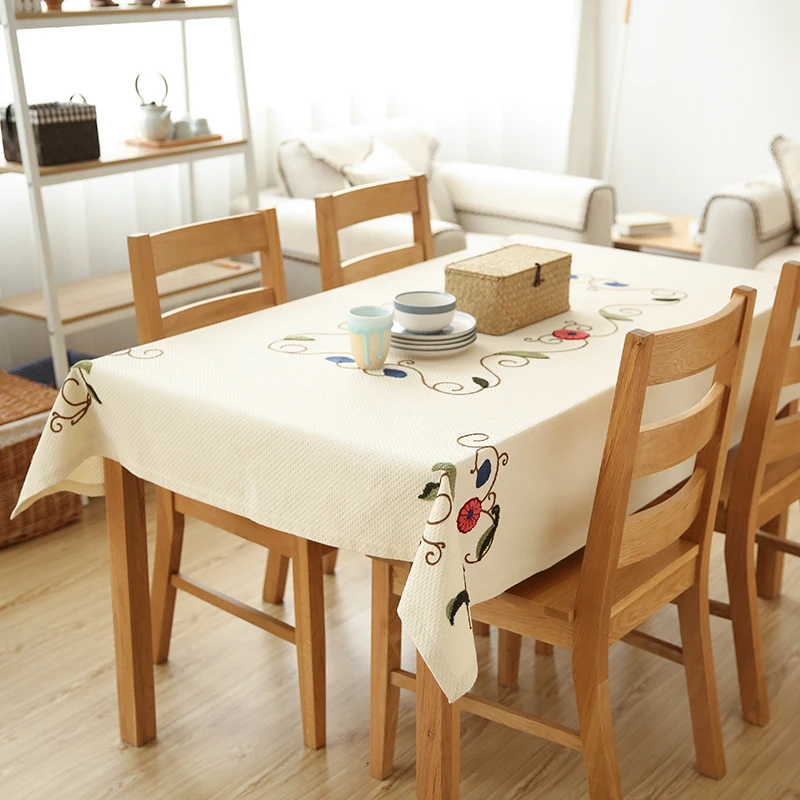 Cotton Linen Tablecloths Fabric Table Cloth Living Room