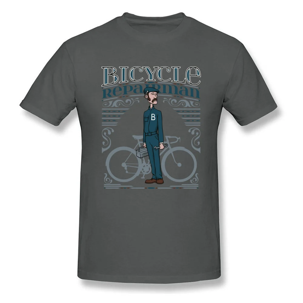 Bicycle Repairman T Shirts Custom Short Sleeve Cheap O-Neck 100% Cotton Tops Shirts Casual T Shirts for Men Mother Day Bicycle Repairman carbon