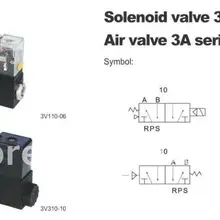 3v320-10 ac110v 3 Порты и разъёмы 2pos 3/" BSPT электромагнитный Air Клапан двойной катушки светодиодные