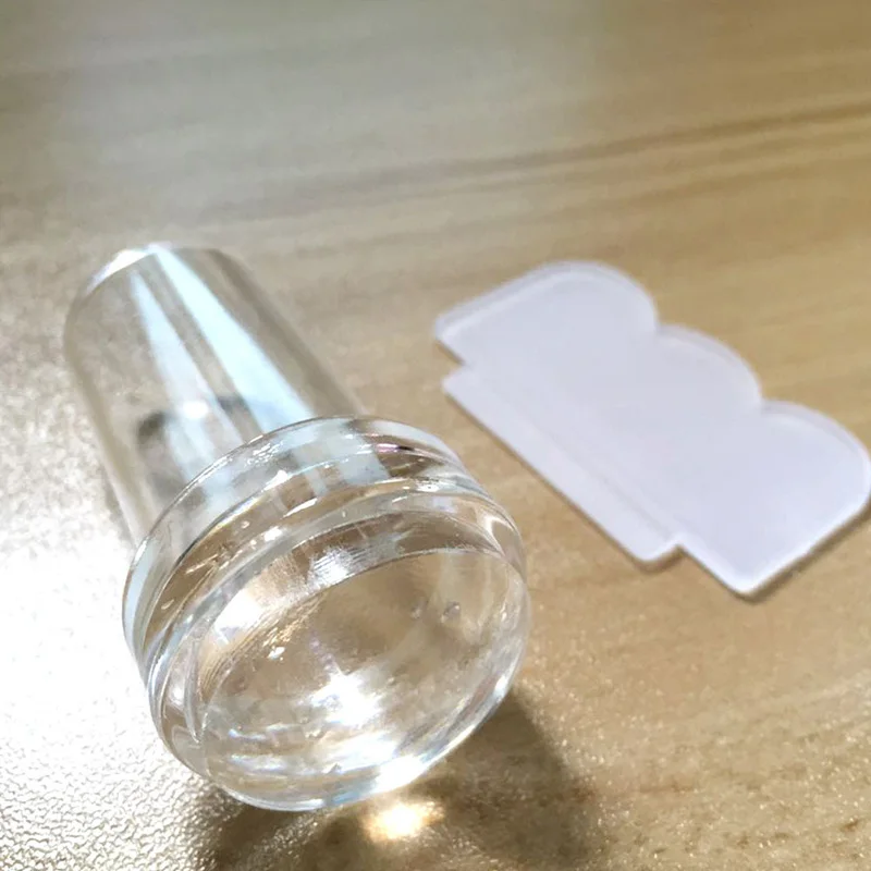 Addfavor дизайн ногтей штамп скребок Инструменты чистые прозрачные силиконовые штамповки пластины прозрачный штамп маникюрный шаблон советы