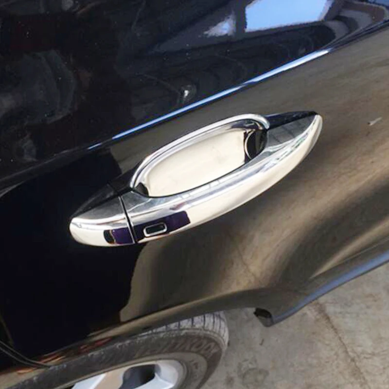 

For Audi Q3 2013 2014 2015 Accessories ABS Chrome Car Door Protector Handle Bowl Decoration Cover Trim Sticker Molding