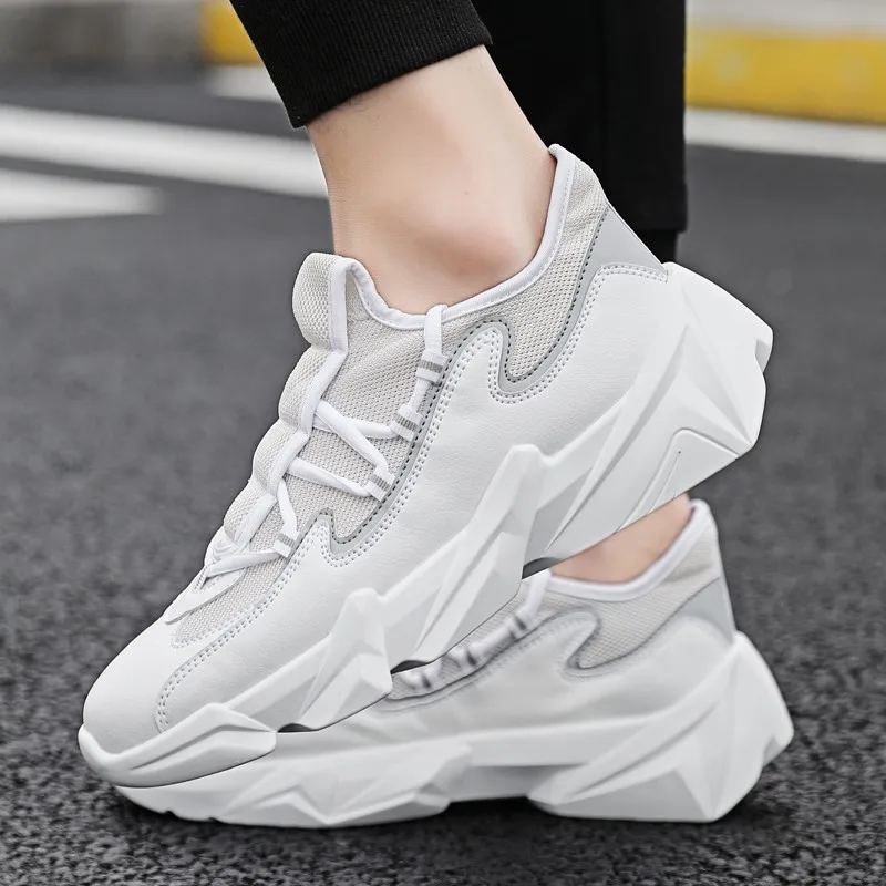 

Men shoes Comfortable Fashion Casual Shoes Large size High Quality Male Lace-up Wear-resistant ncreased bottom 6cm Sapatos