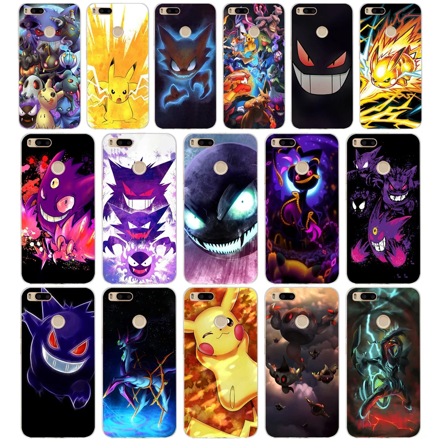 

222WE Pokemons Go Gengar Sinister Soft Silicone Tpu Cover phone Case for xiaomi redmi 4A 4X note 4 4x mi A1 A2 lite