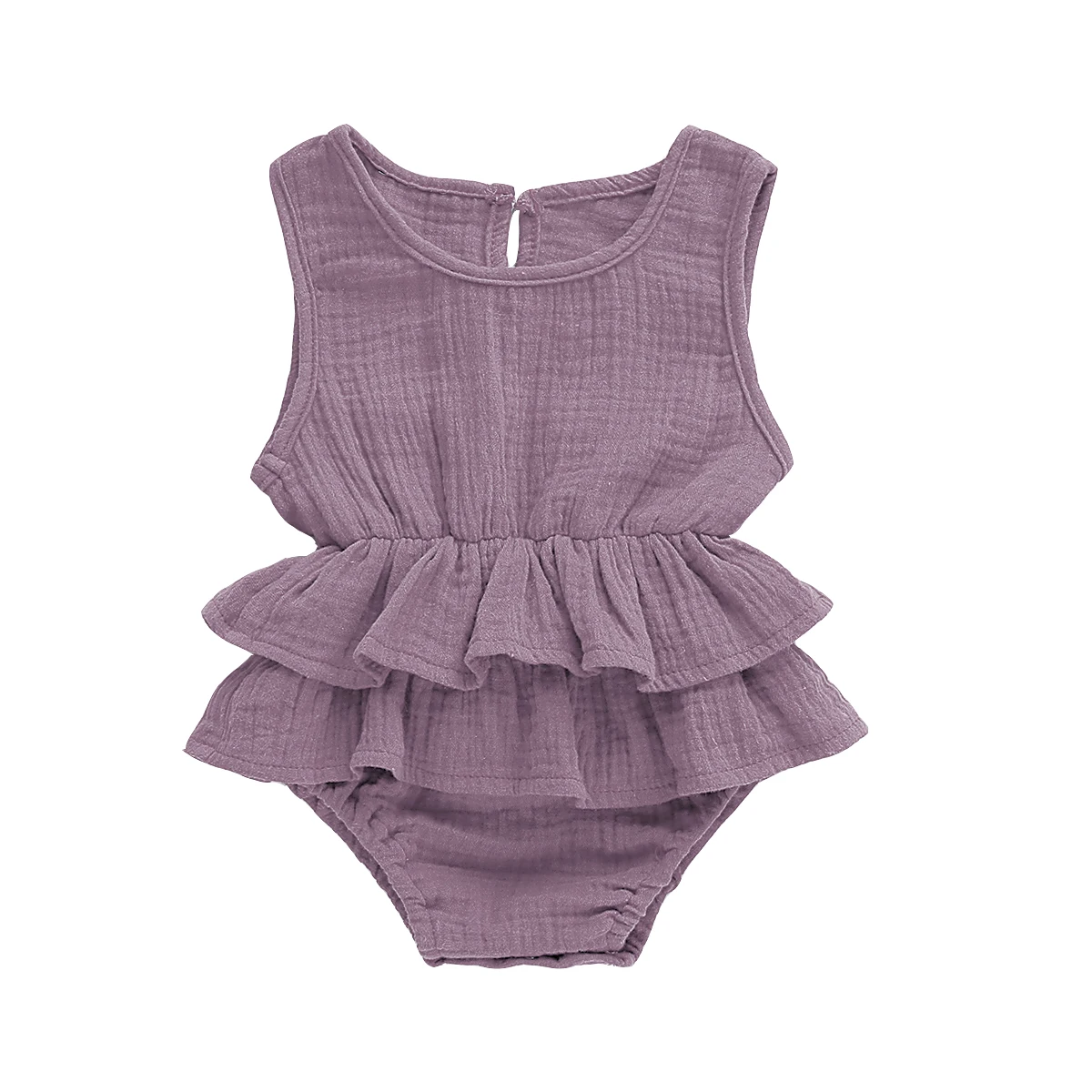 Новые поступления новорожденный малыш для маленьких девочек одежда с оборками комбинезон без рукавов юбка-пачка одноцветное 1 шт наряд От 0 до 2 лет - Color: G