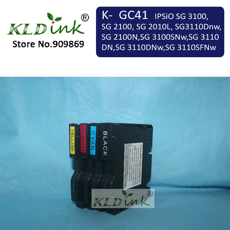 

GC41K, GC41C, GC41M, GC41Y GELJET (Pigment) ink cartridge for IPSIO SG 3100