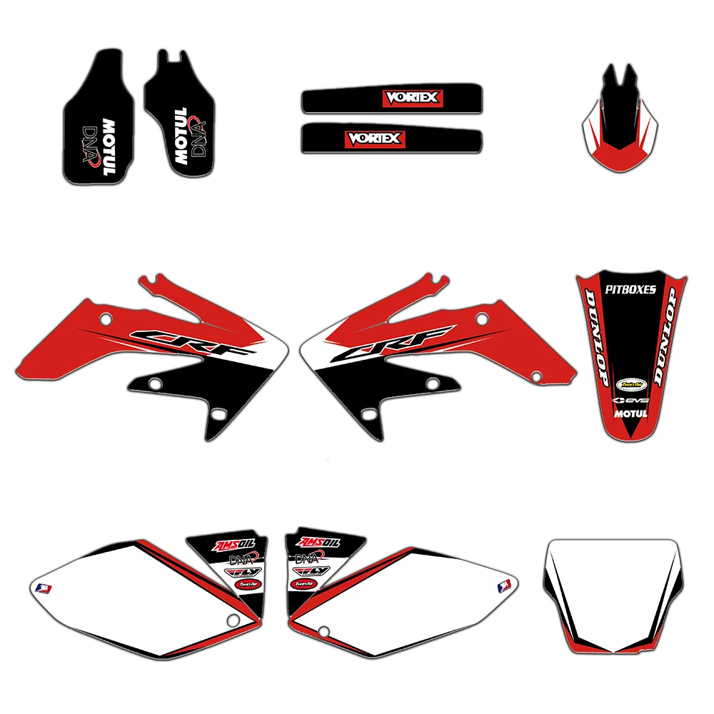 Командные графические и Фоновые наклейки наборы наклеек для Honda CRF250 CRF250R 2004 2005 2006