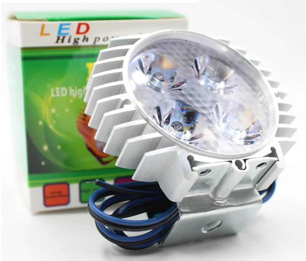 

2 pcs Universal Motorcycle Motorbike LED Headlight Mirror Spot Light Spotlight Assist Lamp side Mirror mount installation Light