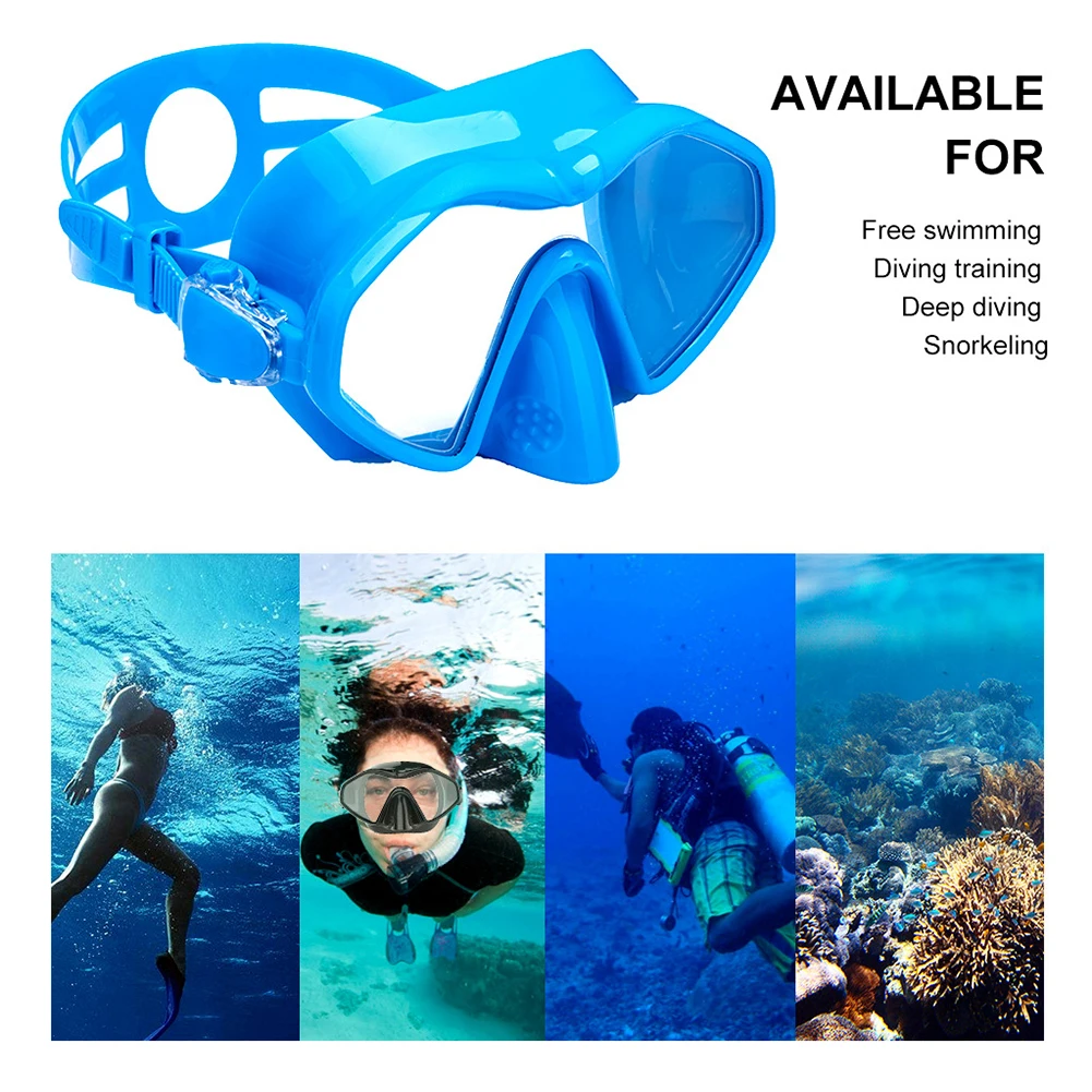 Портативный складной плавательные очки для взрослых Маска для подводного плавания маска для подводного плавания Анти-туман большой кадр