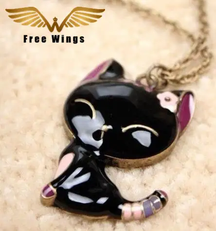 Us 077 10 Offanimal New Korean Black Cat Vintage Pendant Necklaces Vintage Bohemian Gothic Jewelry Choker Necklace In Pendant Necklaces From - 