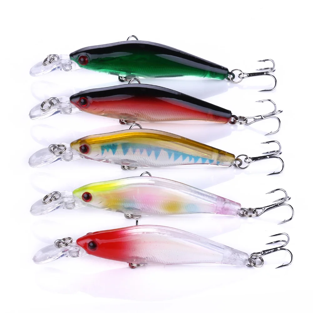 

1Pcs Fishing Lure Minnow 80mm 6g Hard Bait Tight Wobble Slow Sinking Jerkbait Fishing Tackle