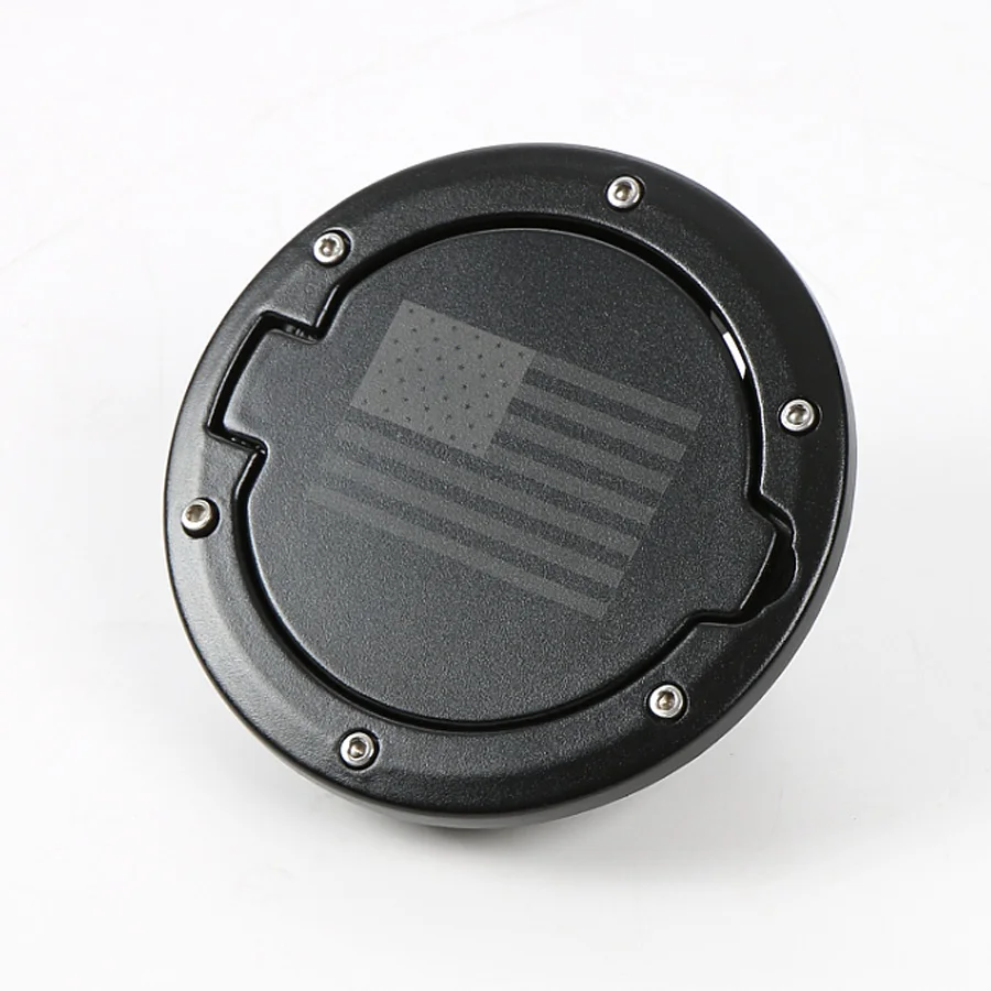 High Quality Alloy Black 1941 Willis Venom Spider USA Flag Front Face Car Fuel Tank Cover Fuel Gas Cap For Jeep Wrangler 2007 up