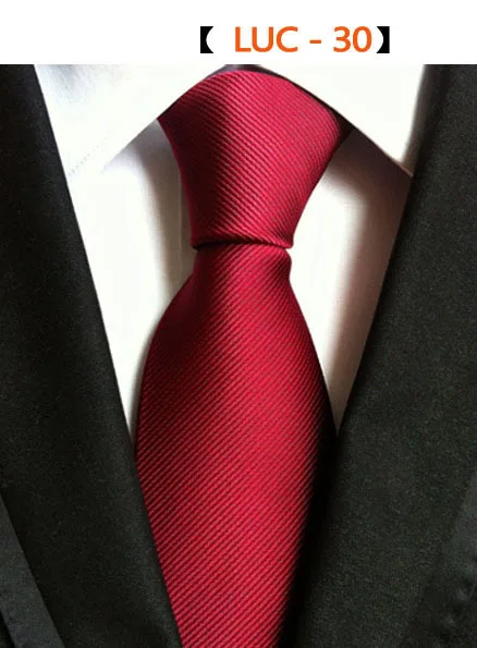 Модные галстуки 8 см классические мужские полосатые галстуки темно-синие красные свадебные галстуки шелковые жаккардовые тканые мужские галстуки в горошек - Цвет: A30