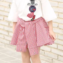 Famous Brand Girls Striped Skirt Baby Kids Basic Summer Spring Skirt For Children Clothes Girls Mini