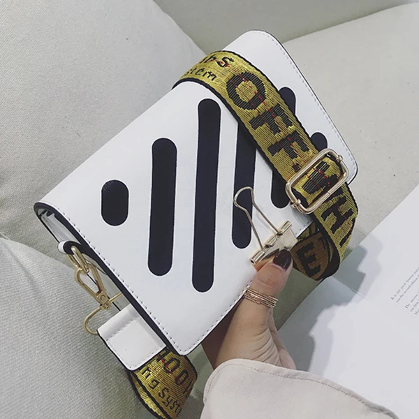 

Pu Leather Stripe Messenger Bags For Women'S Shoulder Bags Fashion Female Crossbody Bags