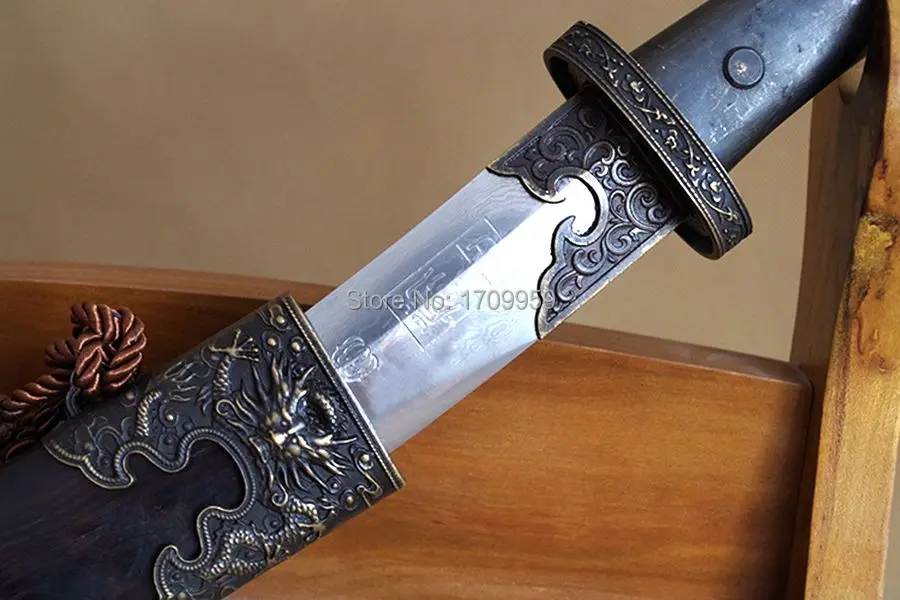 Медная ручка ручной работы монгольский острый дамасский изогнутая сталь настоящий меч кавалерия меч полный тан боевой нож