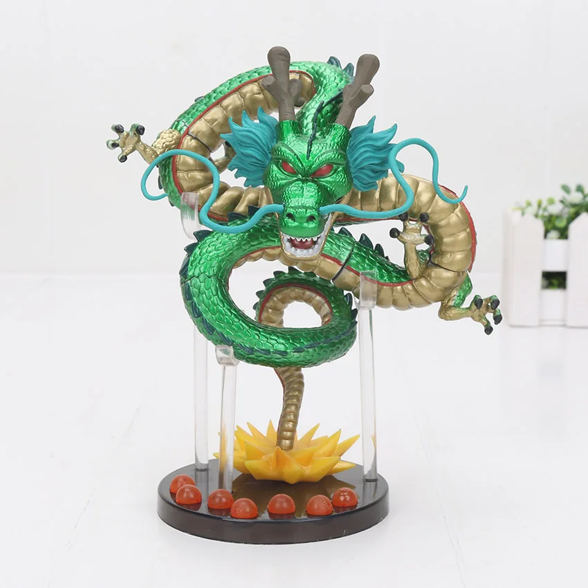 5,7 см хрустальные шары Dragon Ball 15 см Металлический Зеленый shenlong shenron дисплей полка ПВХ фигурка модель игрушки