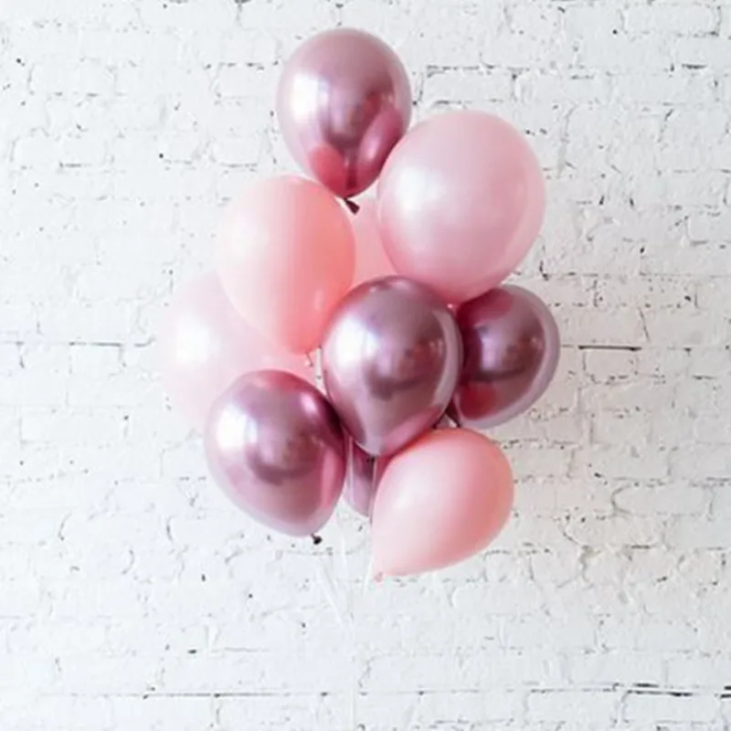KAMMIZAD Единорог вечерние 10 шт розово-золотые латексные шары серебристая, хромированная шары украшения для дня рождения детские металлические шары