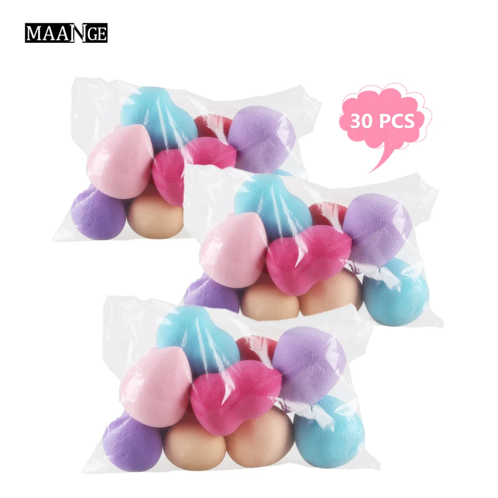 

ESSANCEYA 30 Pcs Makeup Sponge Air Cushion Puff Dry Wet Use Powder Foundation Cream Smooth Cosmetic Sponges Puffs Beauty Kits